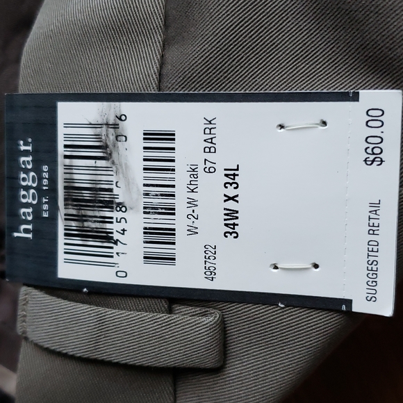 Haggar Classic Fit Casual or Dress Pants 33" Waist X 34" Inseam Length NWT - Picture 9 of 13